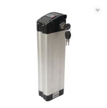24V 36V 48V elektrische fietsbatterij in frame oplaadbaar zilveren vis type