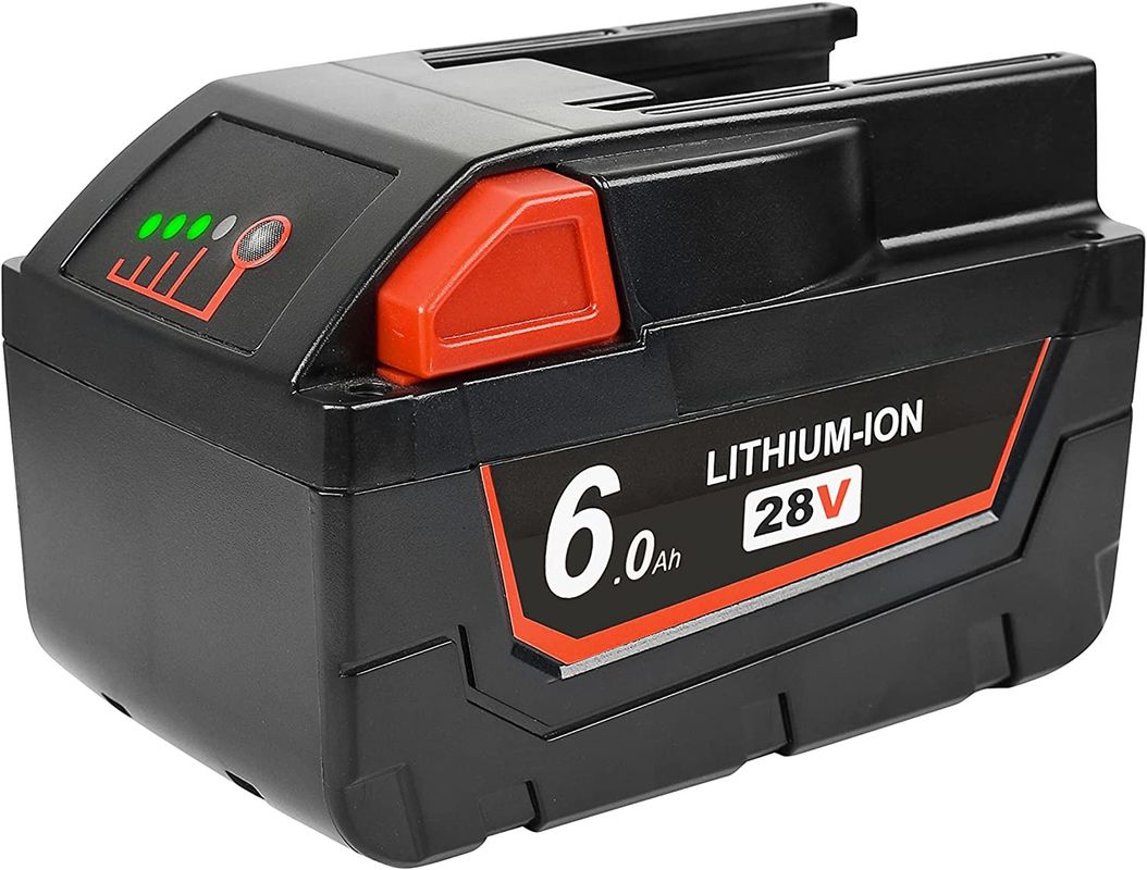 28V 6000mAh Slide Pack Battery Compatibel met Milwaukee Draadloze Power Tools Compatibel vervangend Milwaukee