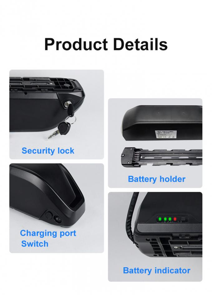 48V 13ah Electric Bicycle Battery Rechargeable Hailong Type Li-ion E-Bike Battery