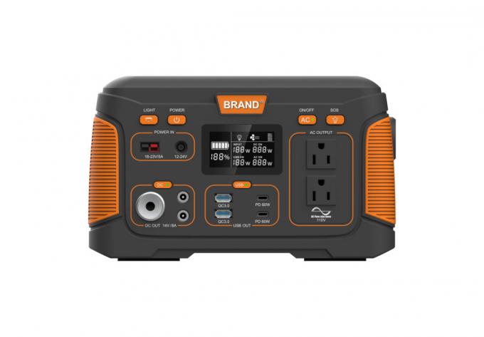 300W Draagbare Buitenkrachtcentrale Noodcamping Batterijbank Met AC/DC-omvormer 4
