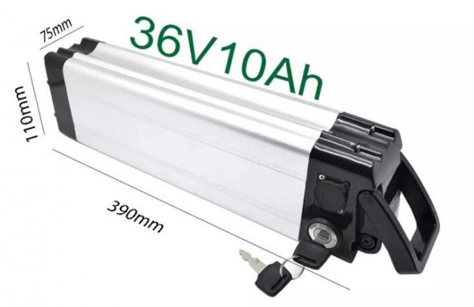 Silver Fish E Bike Battery 1000W 24V 36V 48V 10ah 15ah 20ah E-Scooter Battery Fiets Battery 18650 Cell Downtube Akku Lithium Ion Battery voor schoner vermogen 1