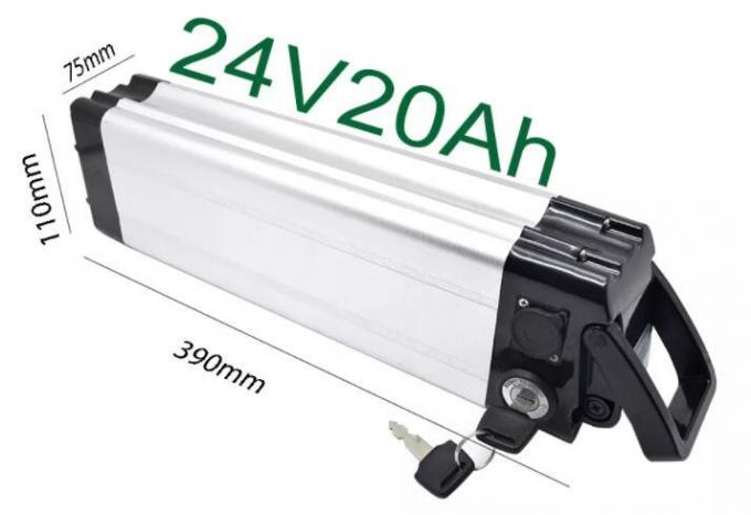 36V 13h 468 Wh Silver Fish Ebike Battery Top Discharge RCA Charging Port 0
